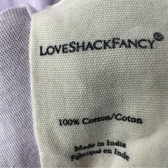 LoveShackFancy Chessie Smocked Flutter-Sleeve Tiered Midi Dress-Lilac BloomXL - Picture 10 of 10